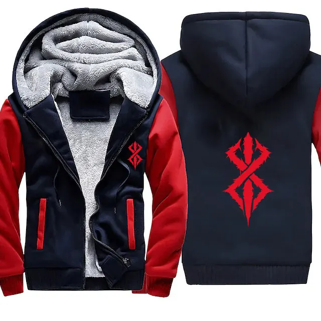 Winter Jacket Men Warm Thick Coat Fleece Male Harajuku Fashion Zip Up Hoodies Casual Sportswear Workout Hooded Sweatshirt