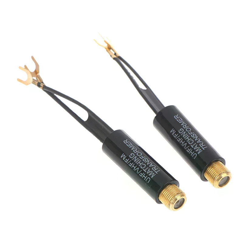 2/5/10Pcs Transforme 75 Ohm To 300 Ohm Adapter UHF VHF FM Antenna Transformer Converter F Female For TV Radio RF Coaxial Antenna