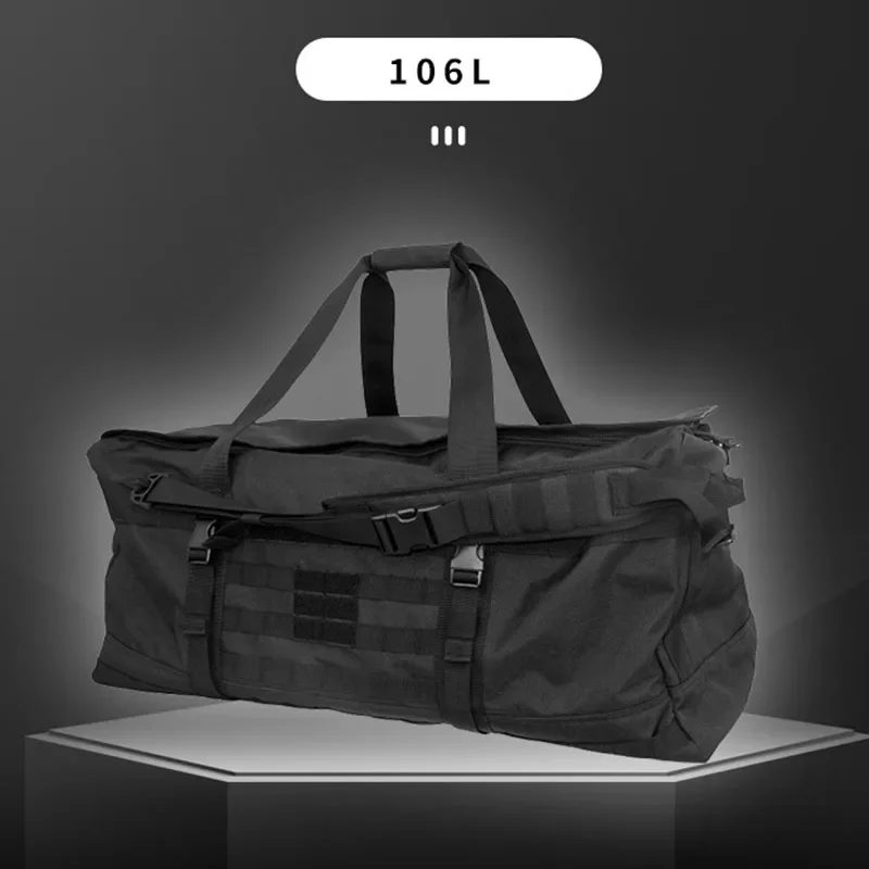 

106L Large Capacity 600D Nylon Travel Bag Multi Functional Camping Bag Removable Oxford Cloth Suitable For Daily EDC Hunting