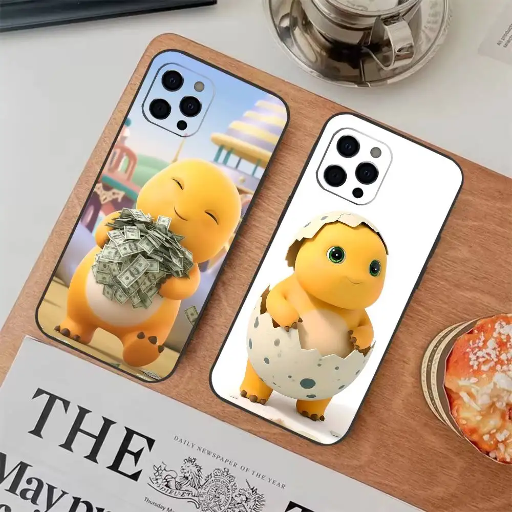 Coque souple noire antichoc Nailong au design mignon pour iPhone 17, 16, 15, 14, 13, 12, 11, XS, Plus Pro Max