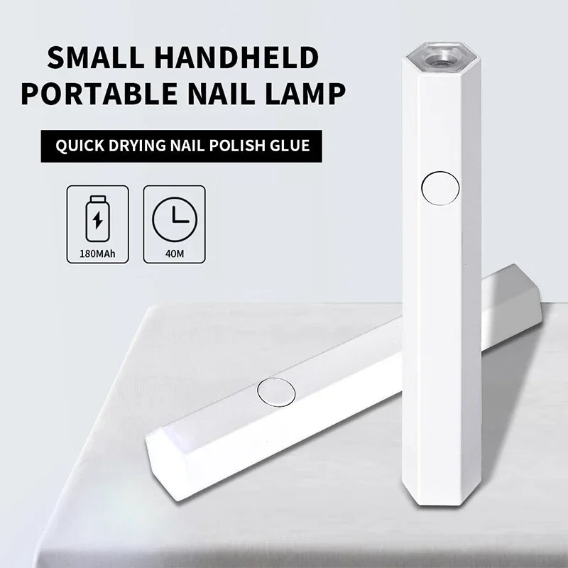 Handheld Quick-drying LED UV Lamp Mini USB Nail Lamp For Drying Nail Polish Gel Portable Nail Dryer Salon Tool Battery Model