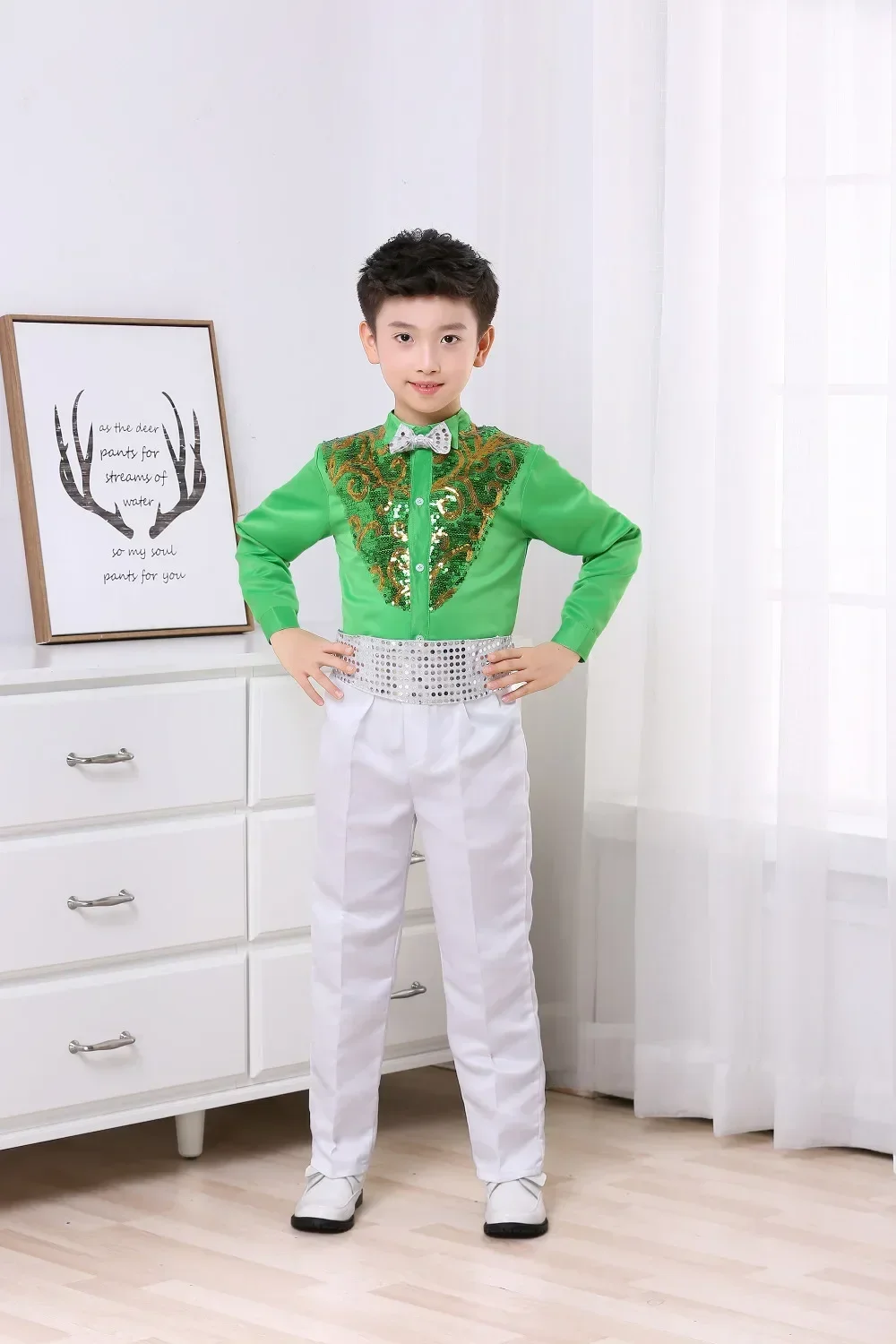 

Boys chorus stage costumes Sequined singers Party dance clothing Kids Ballroom Performance dance costumes stage wear Outfits