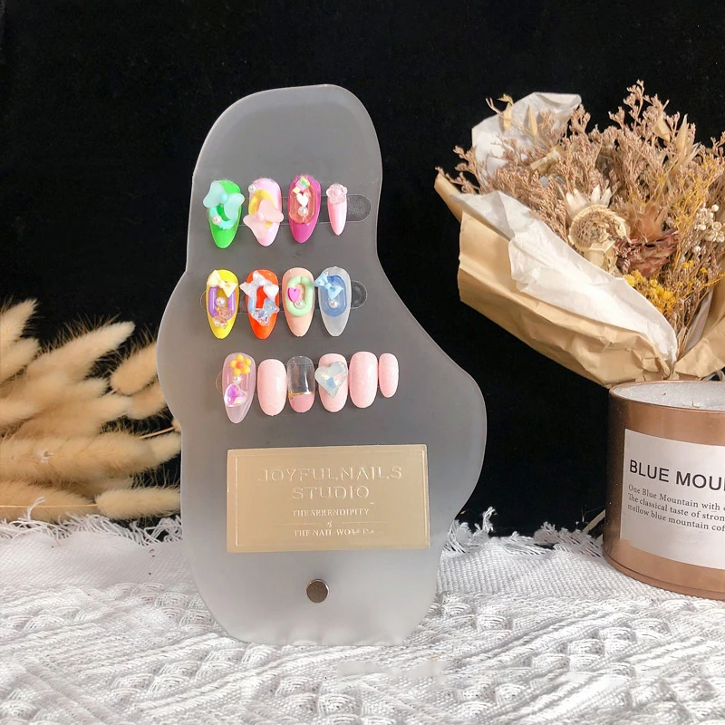 /Kuz/Display Racks Card Easy To Color Display Tray Mixed Paint Board Nail Art Display Rack Acrylic Color Plate Manicure