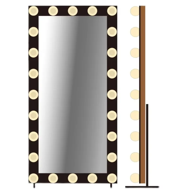 

1/6 Bjd Ob11 Gsc Blyth Soldier Lol Cosmetic Mirror Glass Bulb Dressing Mirror Can Light Up Dollhouse Miniatures Furniture Model