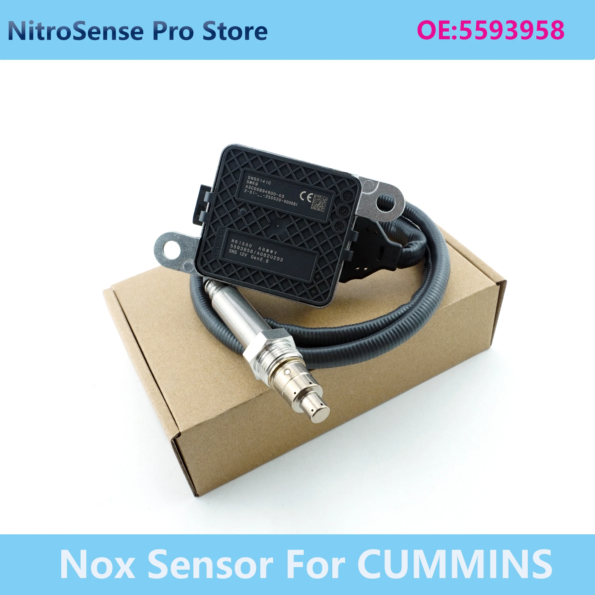 

5593958 A062U291 NEW Nitrogen Oxide Sensor For Cummins Engine Truck 24V NOX Sensor