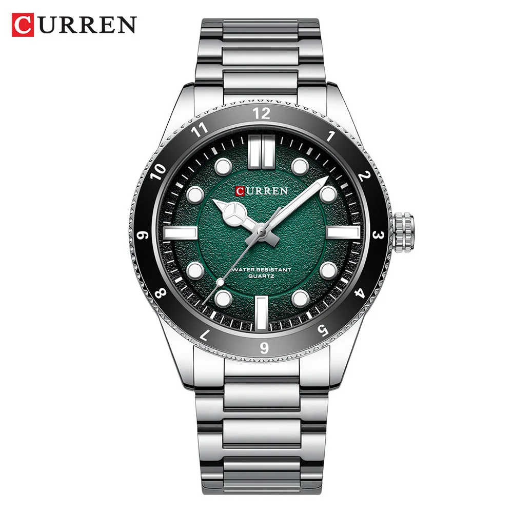 CURREN 8450 Classic Men's Quartz Watch Waterproof Luminous Stainless Steel Strap Business Men's Luxury Watch relógios masculino