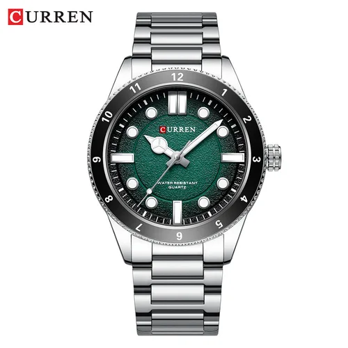 Imagen 2 del producto Reloj CURREN 8450 clásico de cuarzo para hombre, resistente al agua, luminoso, correa de acero inoxidable, reloj de lujo para hombre de negocios, relojes masculinos