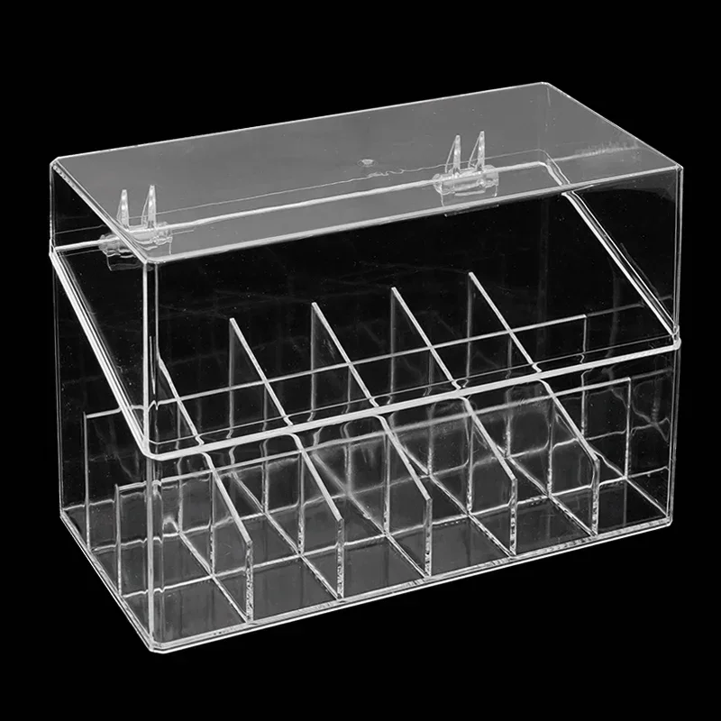 18 ثقوب الأسنان ربط التعادل حالة الاكريليك الأسنان ربطة عنق حامل مكان شفاف صندوق تخزين المنظم لوازم طب الأسنان #3