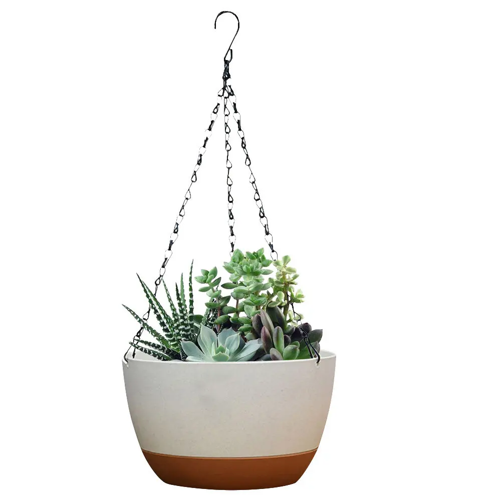 

2 комплекта подвесных кашпо для использования в помещении и на улице, декоративные цветочные горшки, настенные садовые кашпо, подвесные корзины для цветов