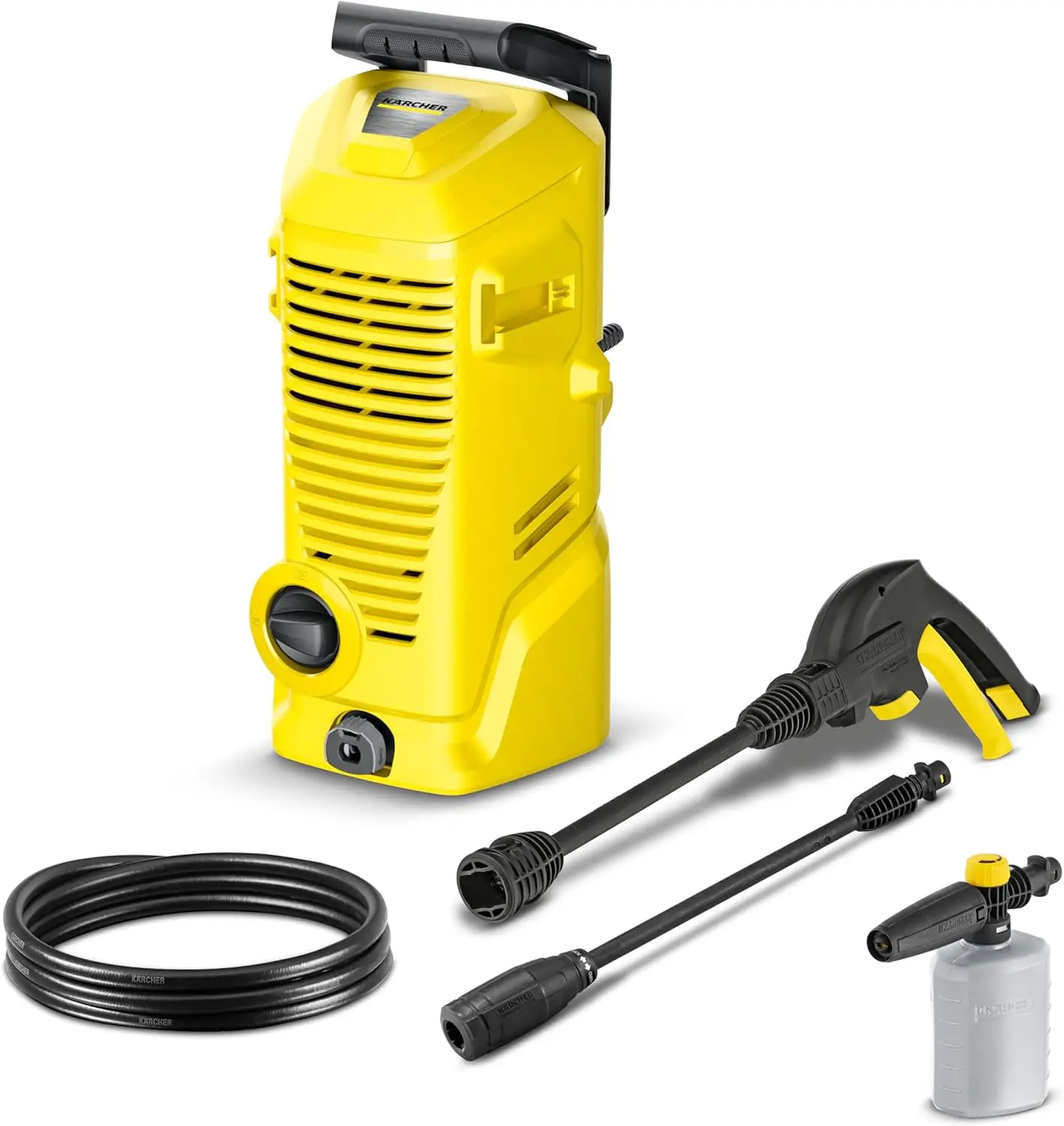

Electric Pressure Washer, Foam Cannon, Spray Gun, Vario Power Spray Wand and Hose - Compact Design and Lightweight, Power Washer