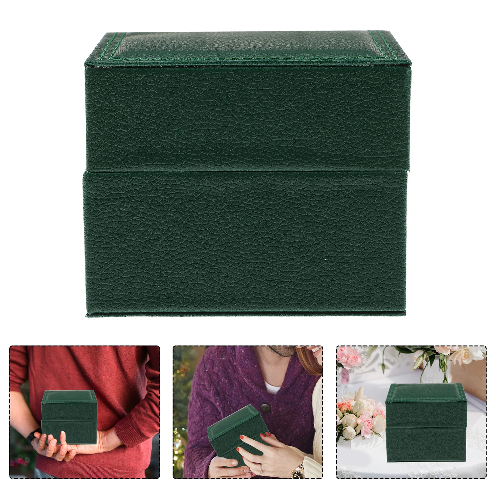 

Single PU Watch Box Wear-Resistant Anti-Fall Watch Gift Case Portable Display Organizer for Storage Jewelry Gift Box