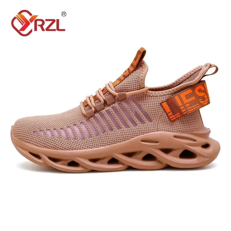 YRZL hommes chaussures baskets confortables femmes respirant Couple chaussures de course maille Tenis chaussures de Sport taille 36-46 baskets de marche hommes