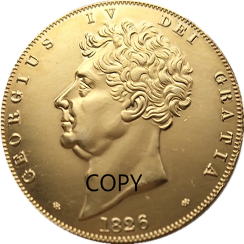 

UK 1826 - George IV, Диаметр 30,8 ММ, позолоченные копировальные монеты