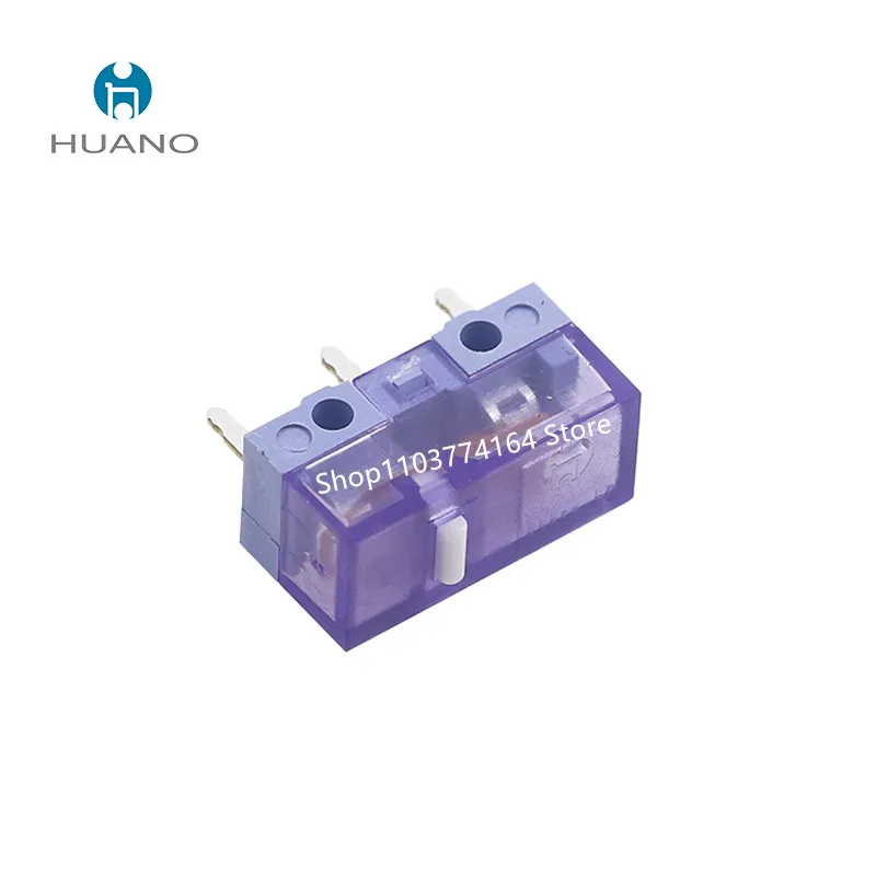 New HUANO Yellow Green Purple Transparent White Dot Mouse Micro Switch Button - 90M 100M 120 Million Click Lifespan