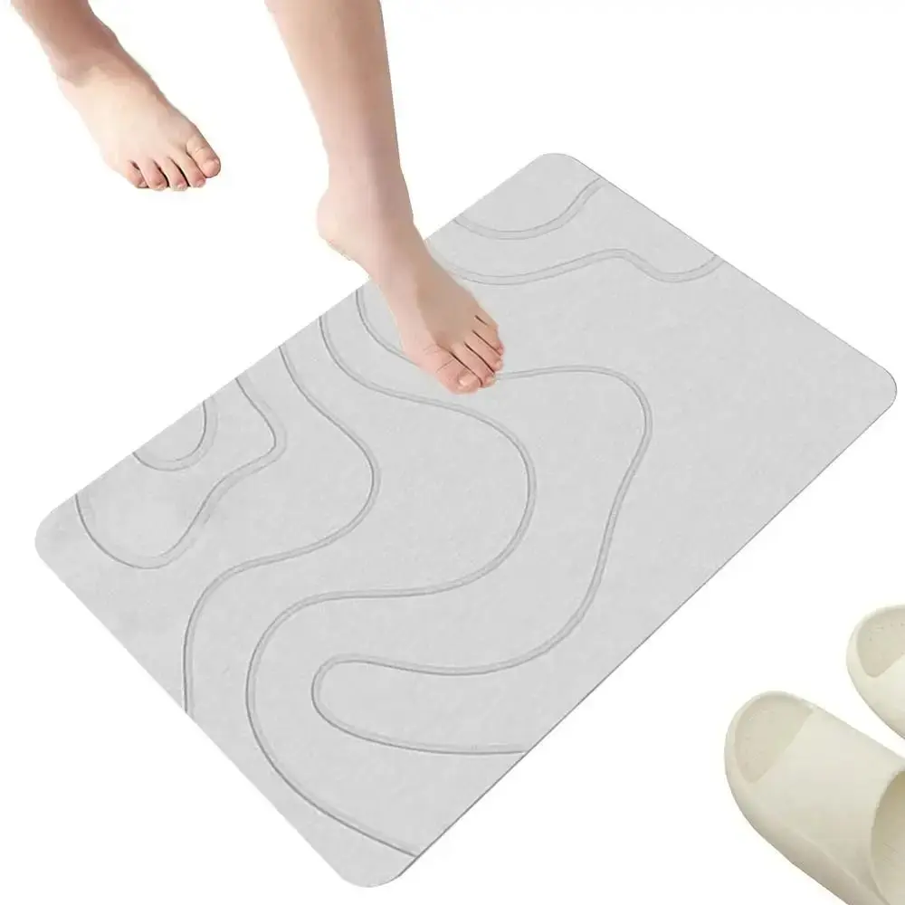 Neue 40x60cm Badezimmer-Antirutschmatte Superabsorbierende Kieselgur-Eingangsmatte Rutschfeste Küchenbodenmatte – Detail 10