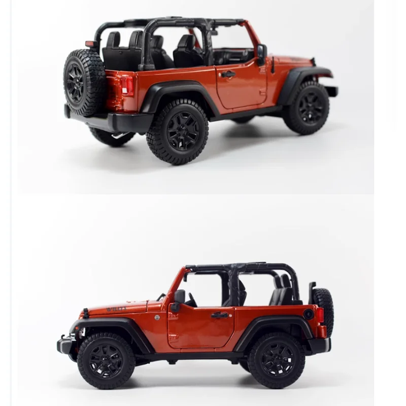 Diecast Original 1:18 Jeep Rubicon Off-road Vehicle Alloy Car Model Static Collectible Toy Gift Souvenir Collectible Display