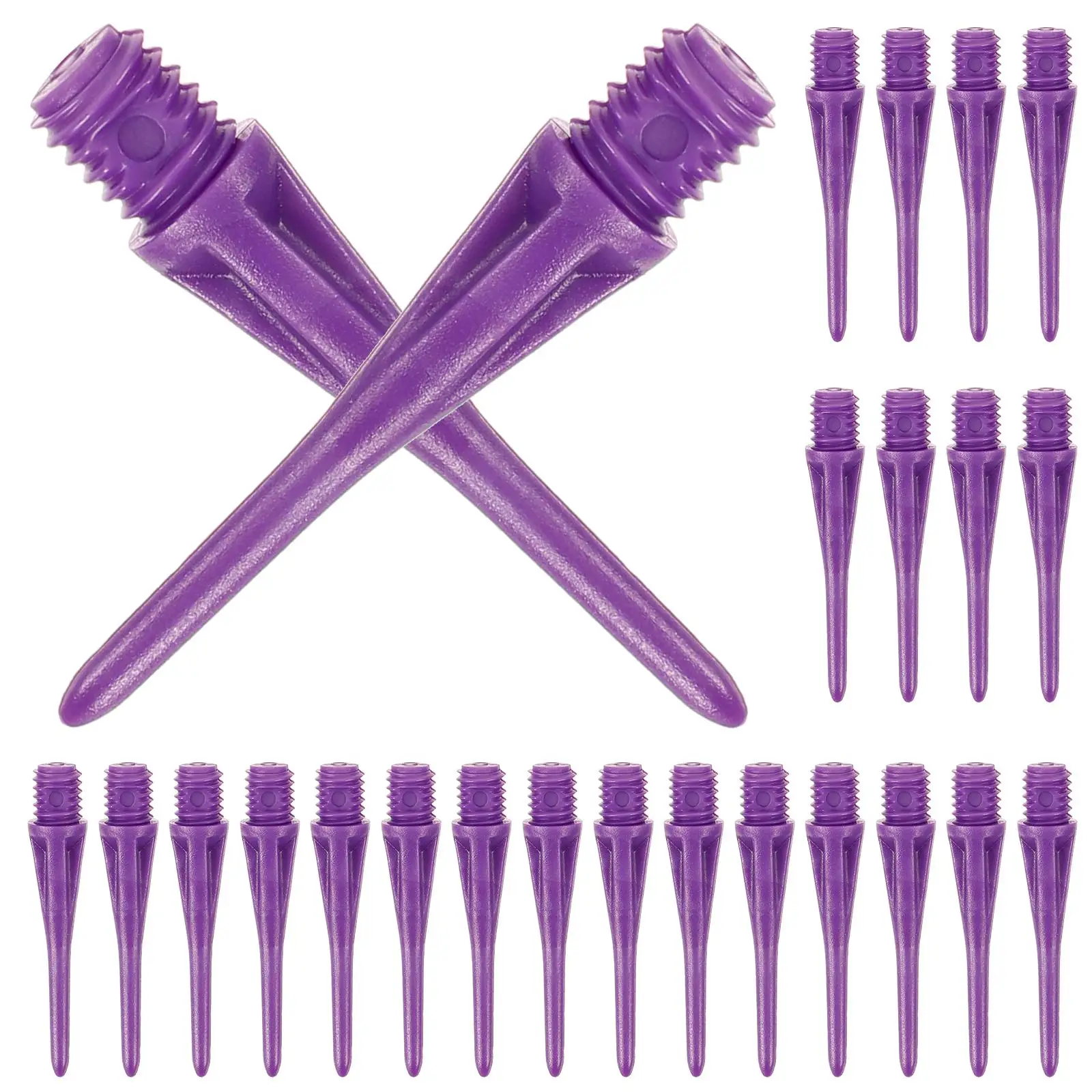 

50pcs Head Accessories Plastic Threaded Tips Replacement Points Durable Soft Needles Sports Practicing Wear Resistant