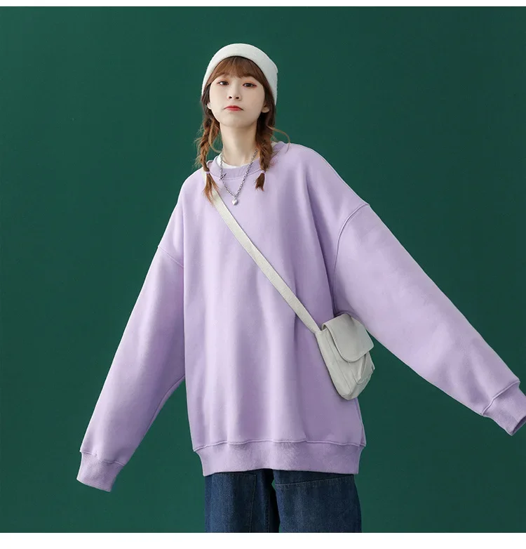 2025 New Autumn Woman's Hoodies Oversize Female Loose Solid Thicken Warm Women Sweatshirts Lady Oversized Hoodie
