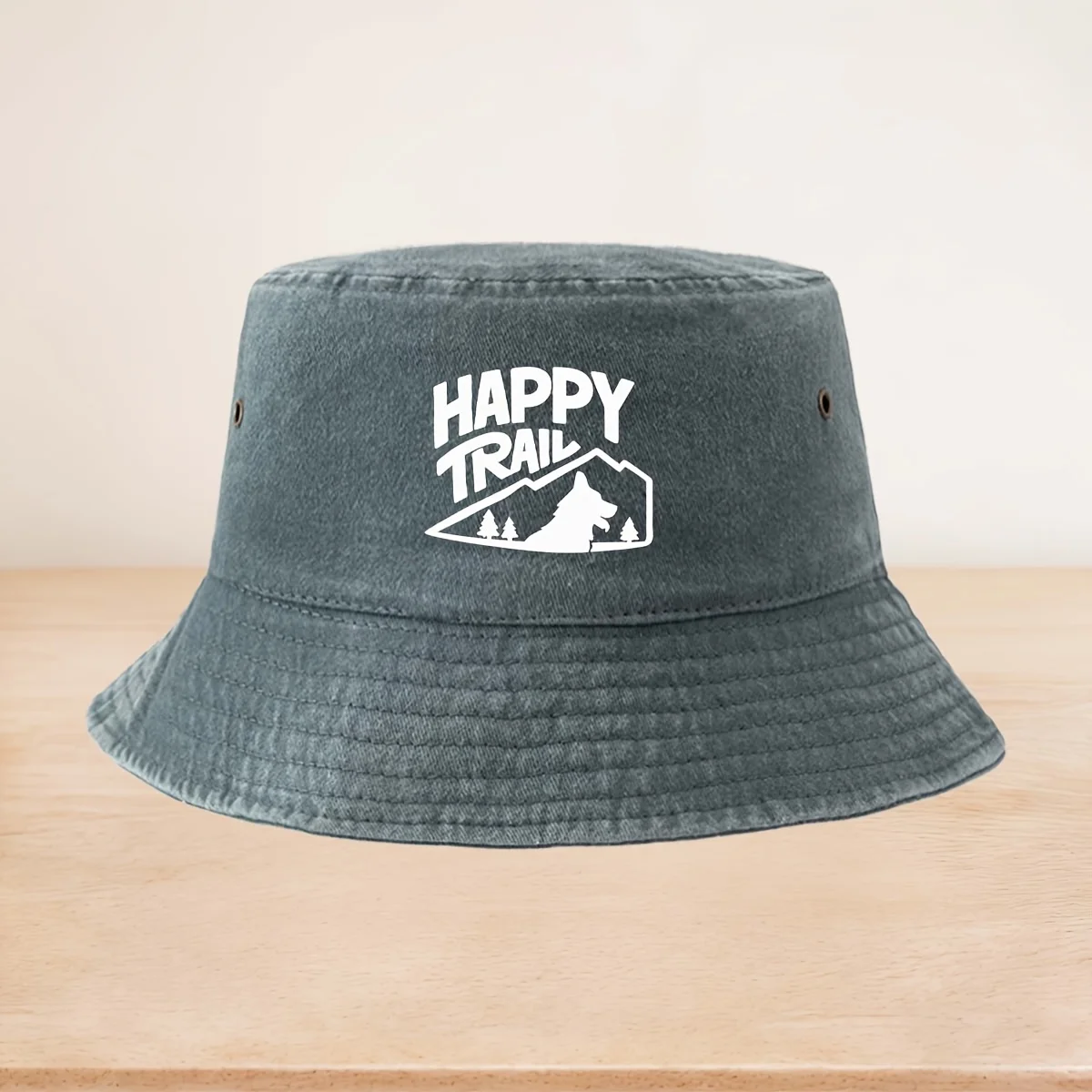 Men' & Women' Happy Trail Print Bucket Hat - Lightweight Breathable Fisherman Suitable for Hiking, Fishing, Travel, Outdoor Acti
