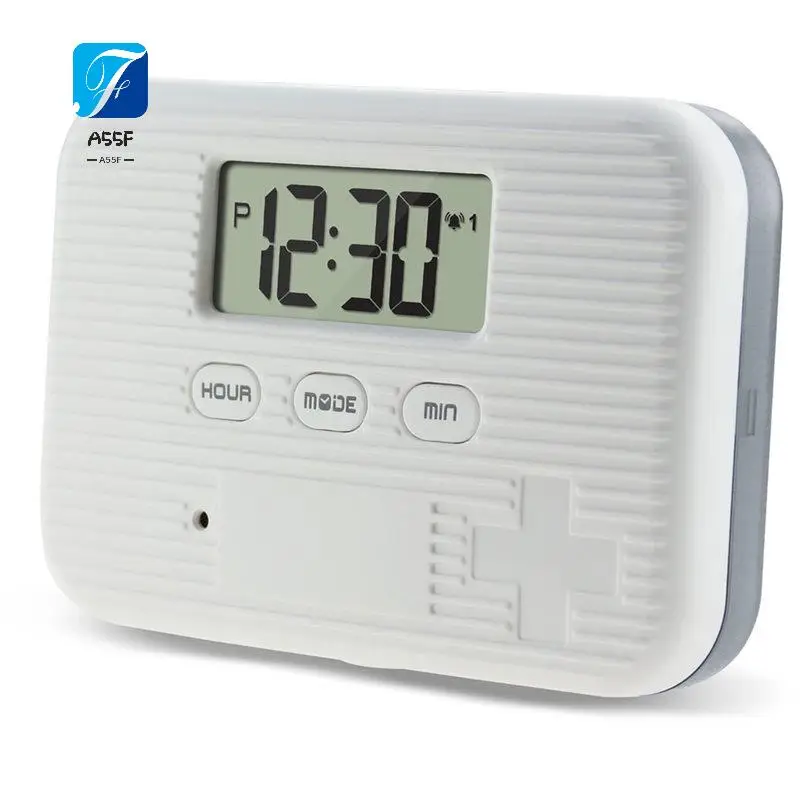 A55F-Smart Pill Box With Timed Reminders,6 Compartments, Electronic Pill Organizer