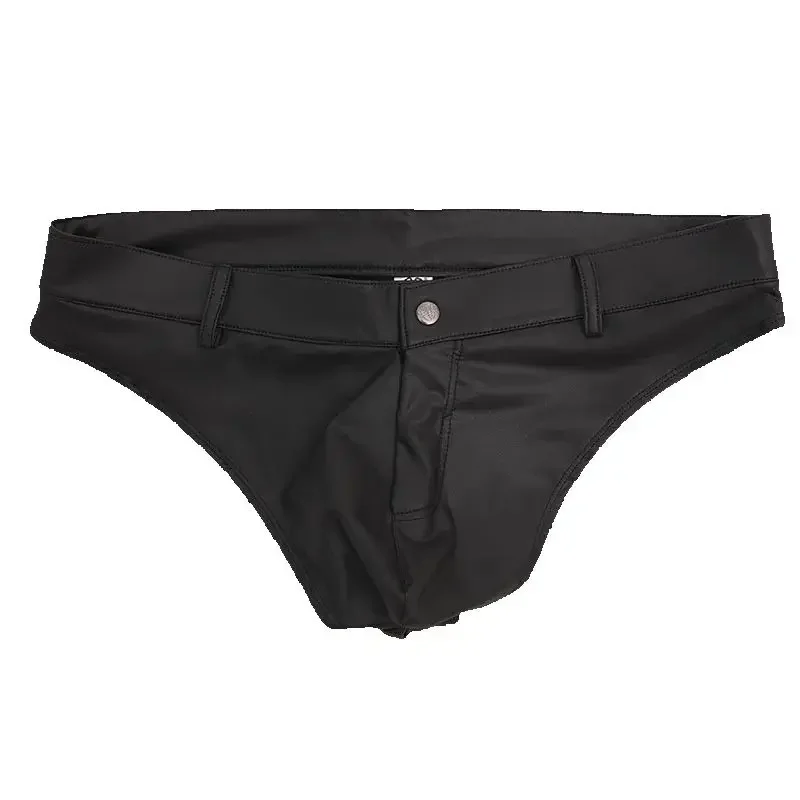 

Модная мужская искусственная кожа PU U-образная выпуклая сумка Сексуальная Т-вилка Повседневные шорты Имитация кожи Материал Горячие сексуальные шорты-боксеры Body Shaper