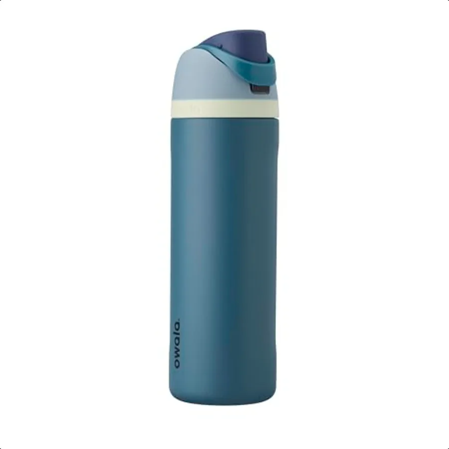 

FreeSip Insulated Stainl Steel Water Bottle with Straw BPAFree Sports Water Bottle Great for Travel 24 Oz Denim