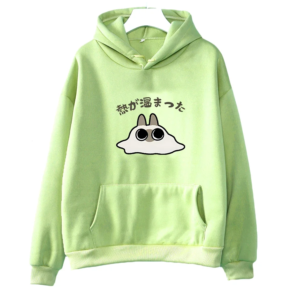 

Siamese Cat Azuki Nobeko Cartoon Hoodie WOMEN Kawaii/Cute Long-sleeved Sweatshirt Regulai Fit Autumn/Winter Sense of Design Full