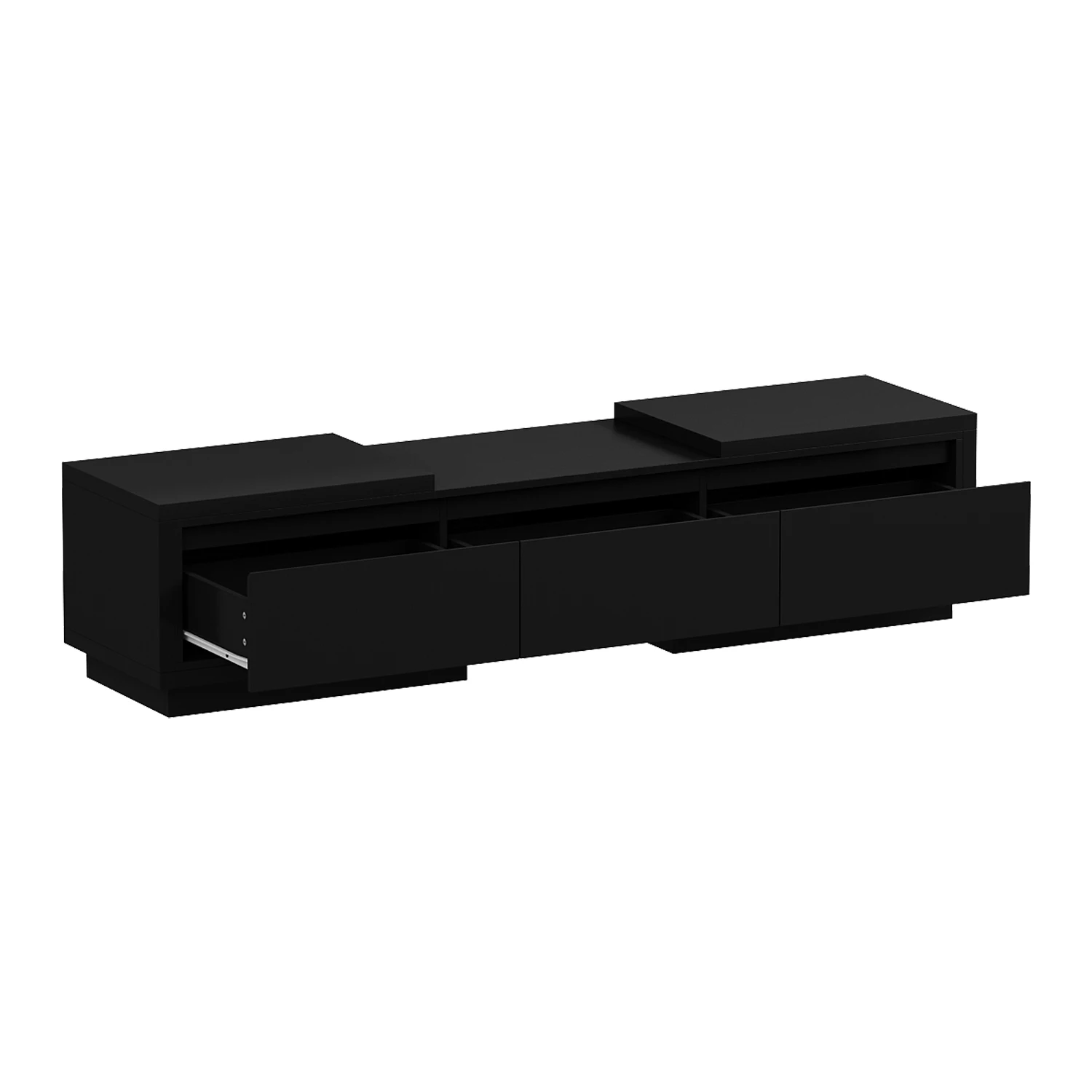 Modern TV stand with 3 drawers, expandable TV console for TVs up to 120'', entertainment center for living room