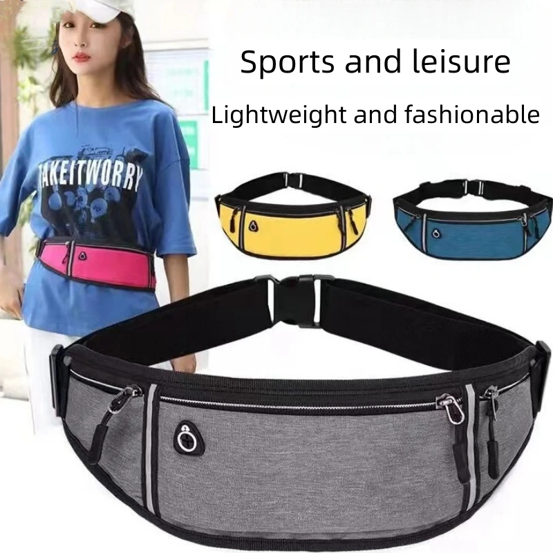 Sports Running Waist Bag Men Women Waterproof Fanny Pack Outdoor Cycling Crossbody Bag Mobile Phone Bag Oxford Cloth Chest Bag