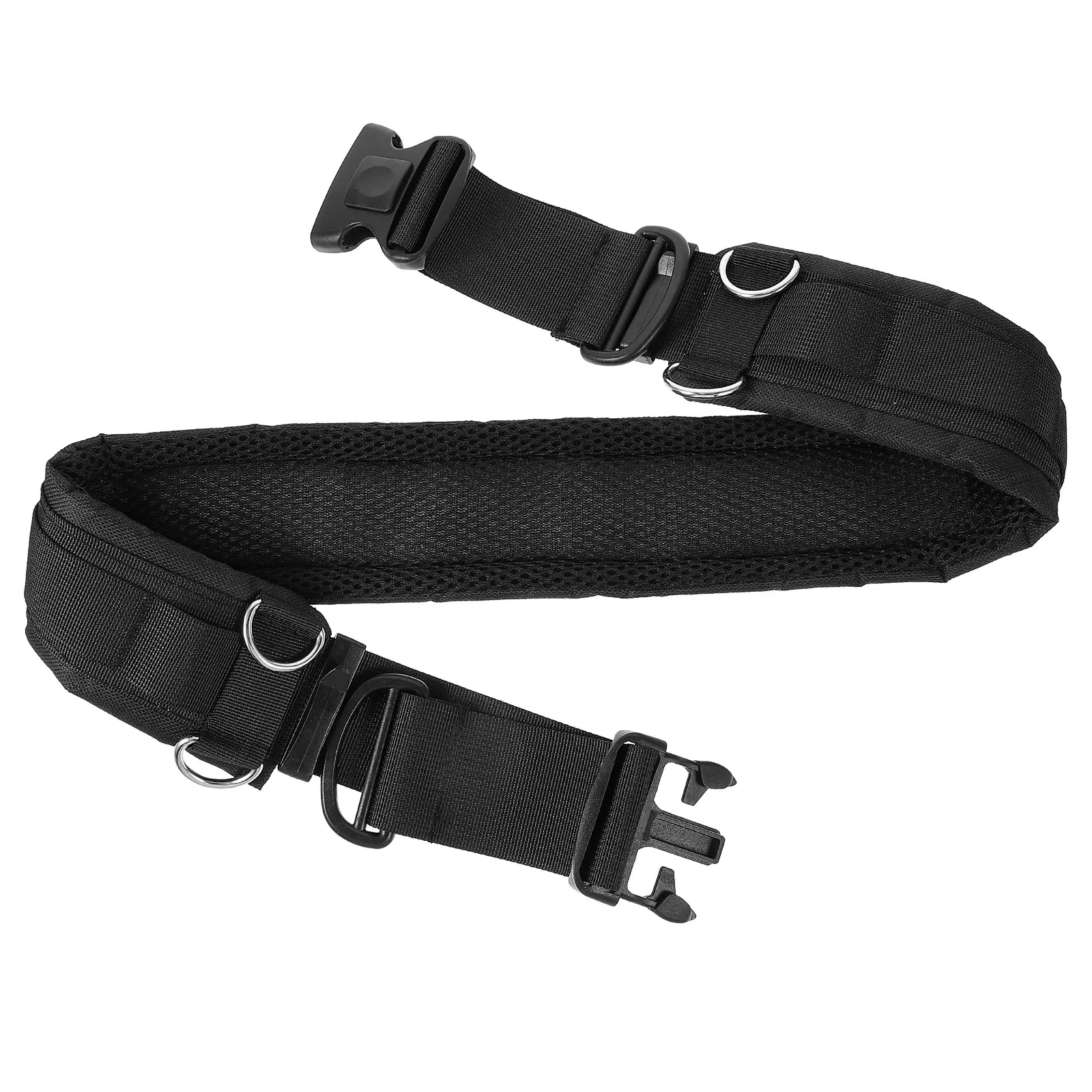 1Pcs Camera Waist Belt Adjustable Nylon Photography Strap Multi-Pocket Holder for Lens Filter Bag Portable Use Black