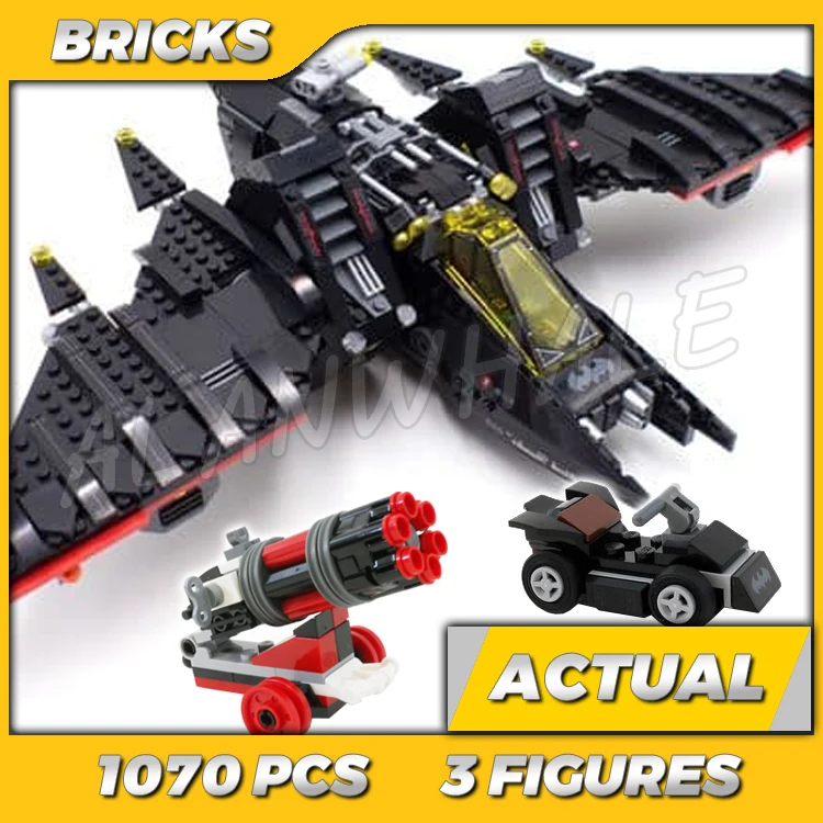 1070pcs Super Fighter Batwing Rotating Boosters Adjustable Wings Mobile Cannon 10739 Building Kits Toy Compatible With Model