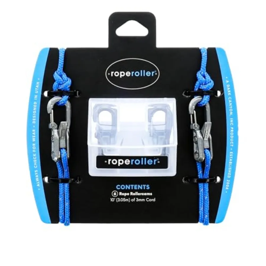 The Original Rope Tightening Tool Tensioner 6-Pack with Rollercam Technology Heavy-Duty Tie Down for Outdoors Tarps Boating Cam