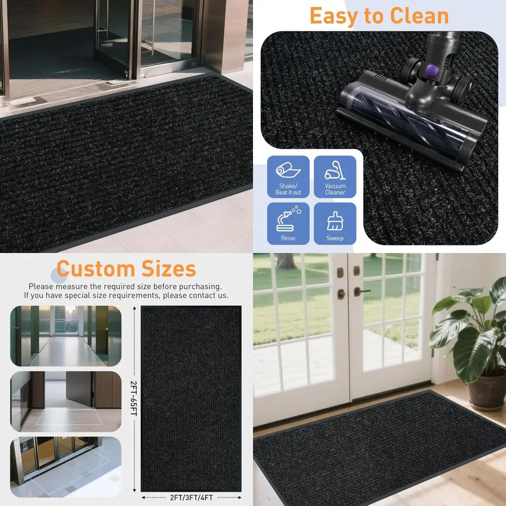

Customizable 2ft x 7ft Non-Slip Entrance Mat for Indoor and Outdoor Use, Commercial-Grade Easy Clean Door Mat with Low Profile D