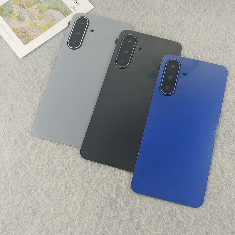 Rückseitige Gehäuseabdeckung für Samsung A17 5G, Ersatzteile für die Reparatur der hinteren Batterieabdeckung für Galaxy A176 SM-A176B mit Kameralinse.