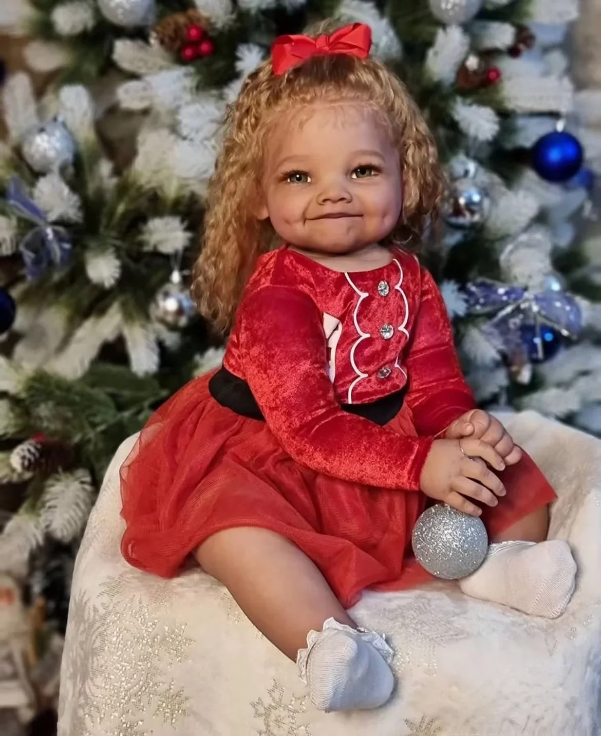 

DLS Customzied Limited Supply 28inch Reborn Baby Doll Raya With Hand-Rooted Hair Already Finished doll With Different Dress