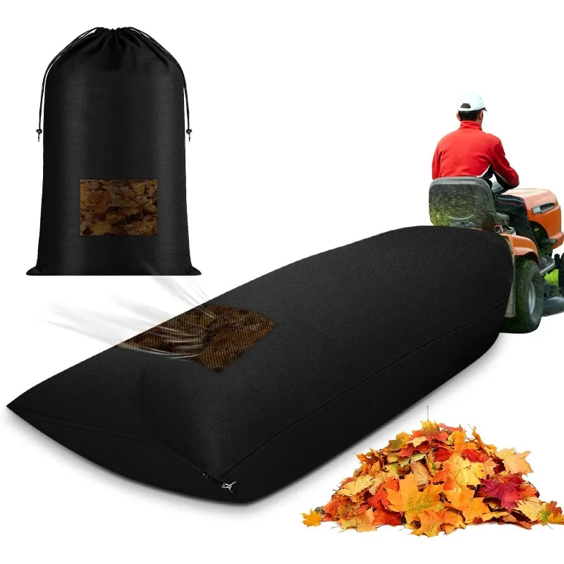 

200×130cm Lawn Tractor Leaf Bag Grass Catcher Bag Garden Leaf Bag Wear-Resistant Large Capacity 420D Oxford Cloth Lawn Mower Gra