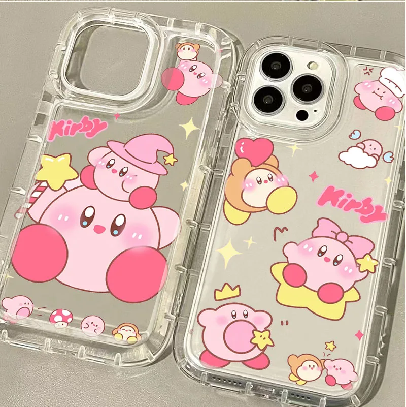 Cartoon Cute K-Kirby Case for Huawei P30 P40 P50 P60 Pro Honor 100 90 80 70 60 50 X9 X9A X8 X5 Magic5 Magic 5 Clear Back Cover