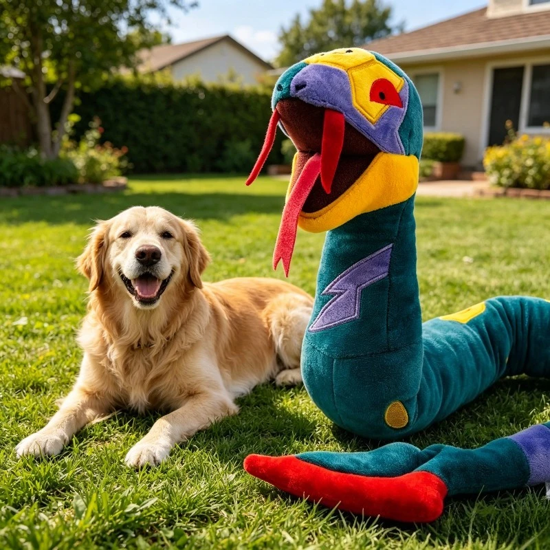

Large 34.65inch Machine-Shaped Snake Plush Toy Suitable for Breeds - Evolves into Arbok, Soft Stuffed for Pets, Snakes for & Dog