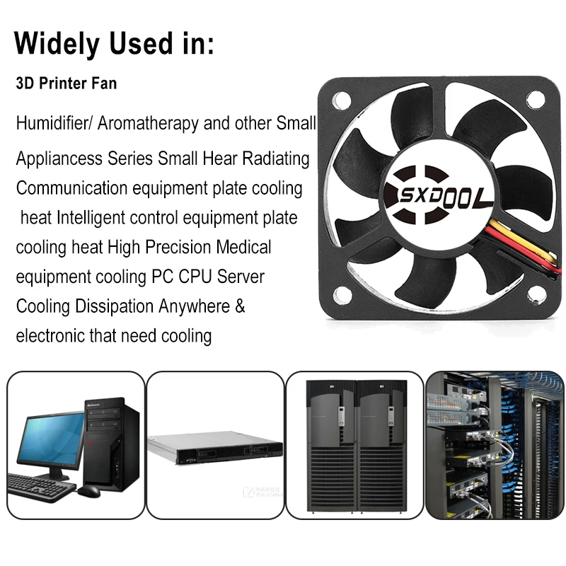 Fan 50 Mm 2 Stuks Sxdool 5010 50*50*10 5V 12V 24V Koelventilator 2PIN 3Pin 50 Mm 5 Cm Pc Laptop Computer Industriële Axiale Koelventilator