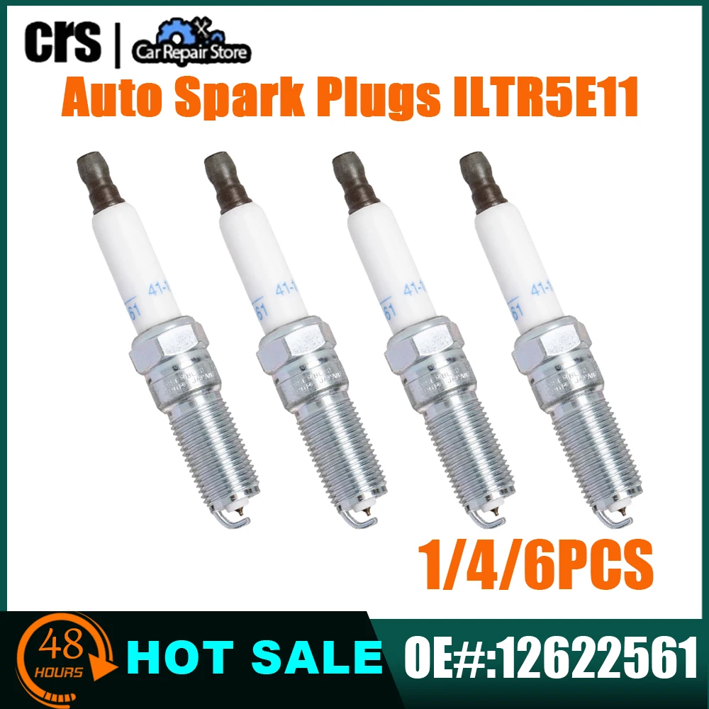 

1/4/6X Iridium Spark Plug ILTR6E11 90117 For Chevrolet Camaro 3.6 2009 Captiva Malibu 3.0 For Opel Antara 12622561 12 622 561