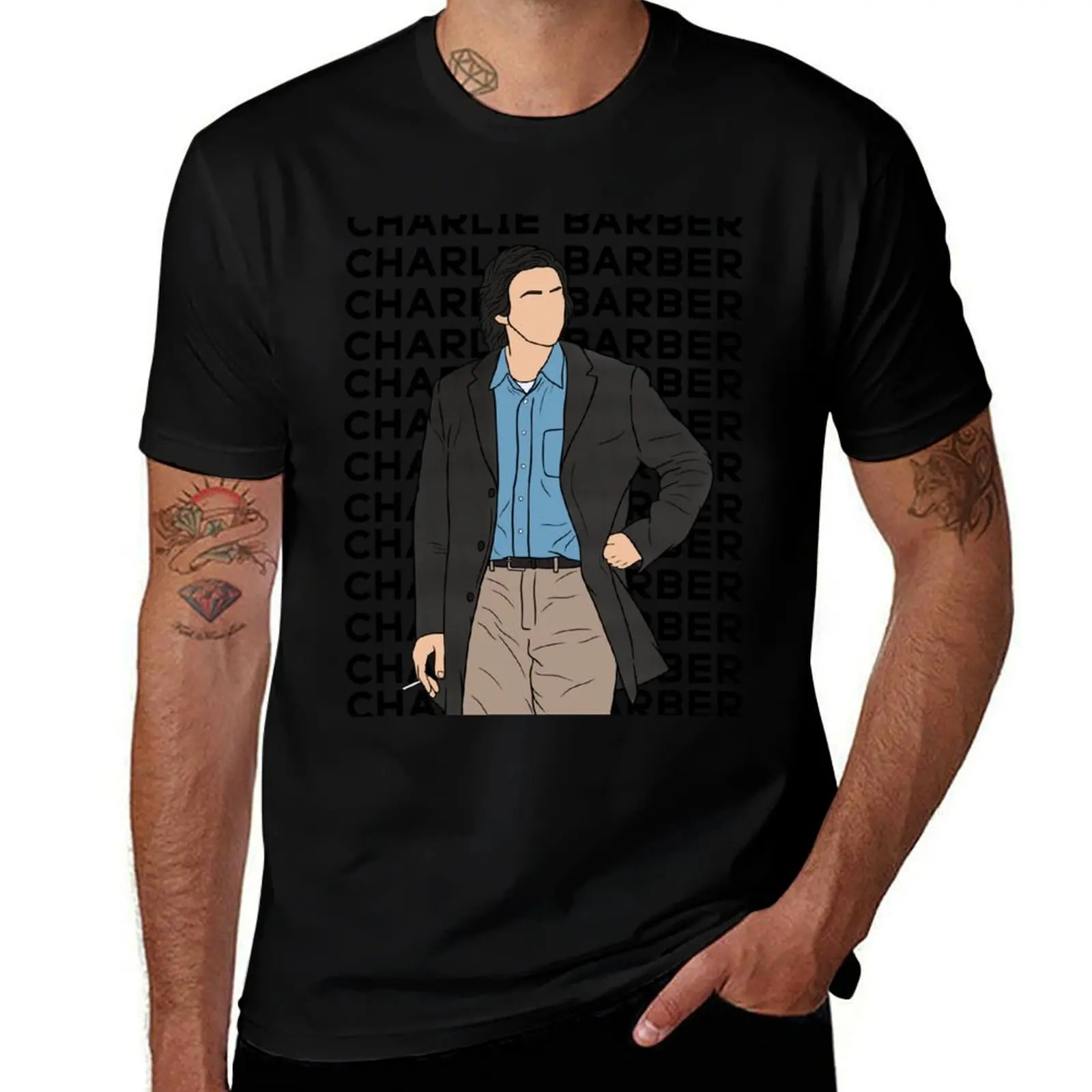 Charlie Barber Vibes T-Shirt Urban Style Casual Short Sleeve Top