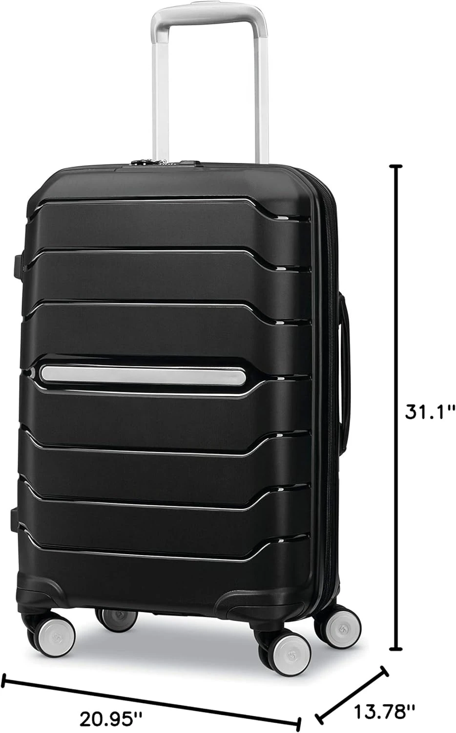 ZZH أمتعة كبيرة الحجم مربعة الشكل مع Dual 360 °   عجلات دوارة - قفل TSA، معتمد من شركة الطيران - خفيف الوزن ومتين من مادة البولي بروبيلين