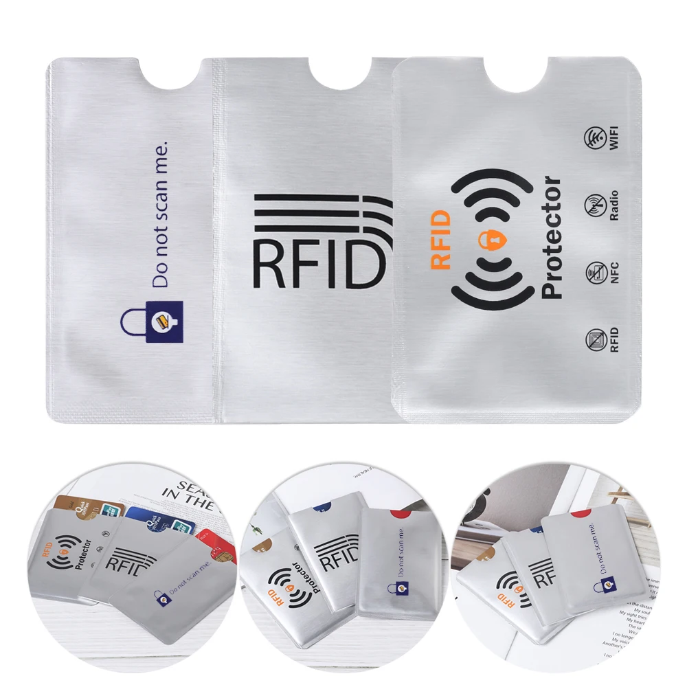 10pcs Prevent Scanning RFID Blocking Anti Theft Cards Protector Sleeve Card Holder Anti Rfid Wallet ID Bank Card Case
