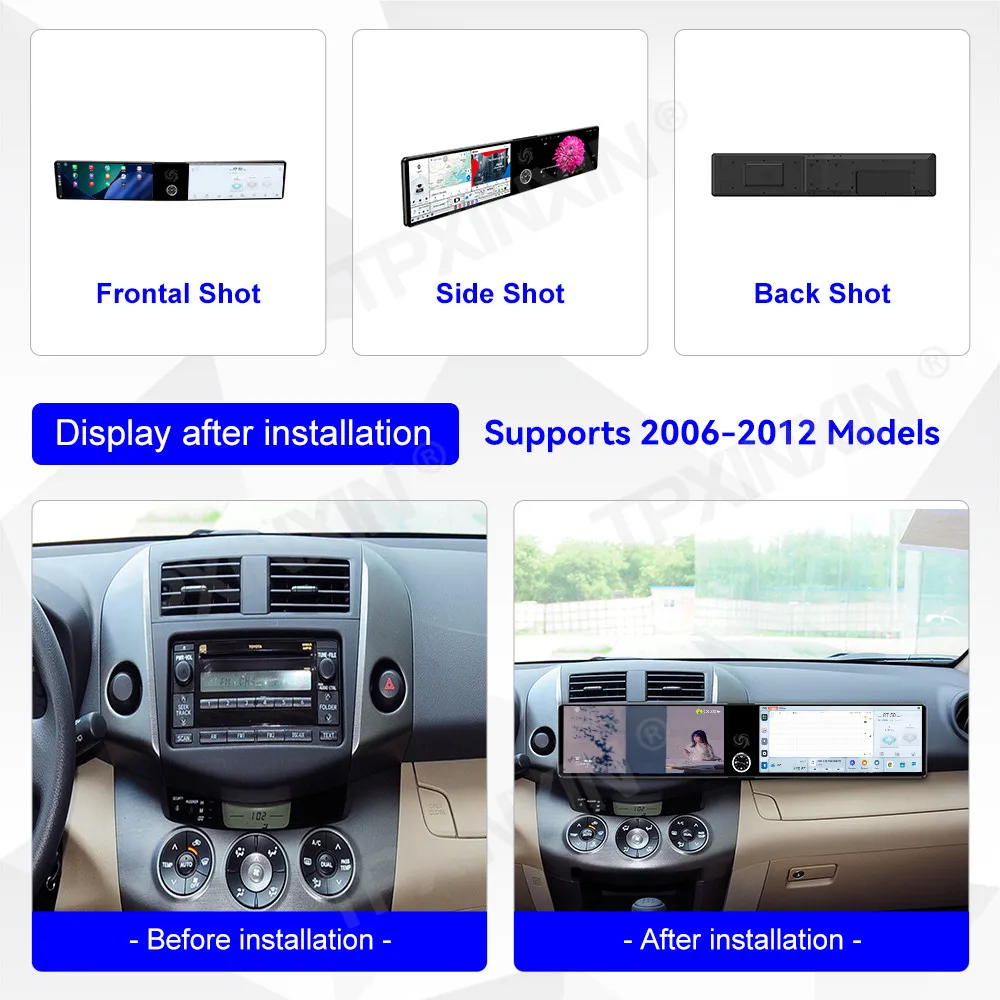 For Toyota RAV4 2006-2012 Android Car Radio Multimedia Video Player Wireless Carplay Autoradio Stereo GPS Navigation Head Unit