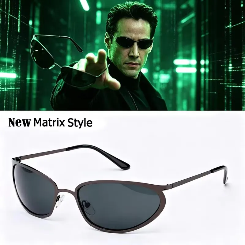 2026 The Matrix Style Polarized Sunglasses Rivets Men Driving Cycling Fishing Neo Style Polygon Sun Glasses For Men