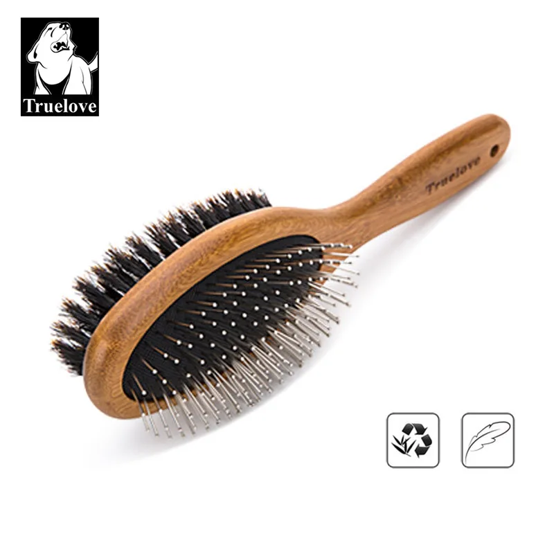 Truelove 2 in 1 Pet Comb Brush Hair Remover Dog Cat Brush Tools Grooming Steel Needles  Double-sided for Pet Cleaning Bristles