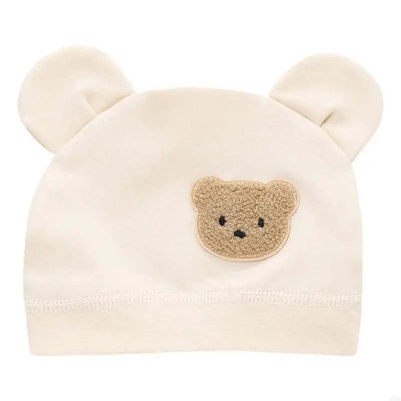 

97BE Cotton Preemie Caps Baby Hat Newborns Nursery Hospital Hat Baby Cartoon Hats Spring Autumn Breathable Baby Hat
