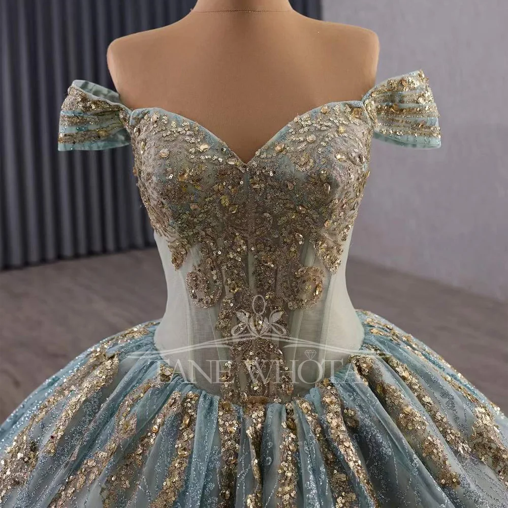 Милое вечернее платье с открытыми плечами, шнуровкой сзади и хрустальными пайетками, настраиваемые Sukienki Wieczorowe Damskie