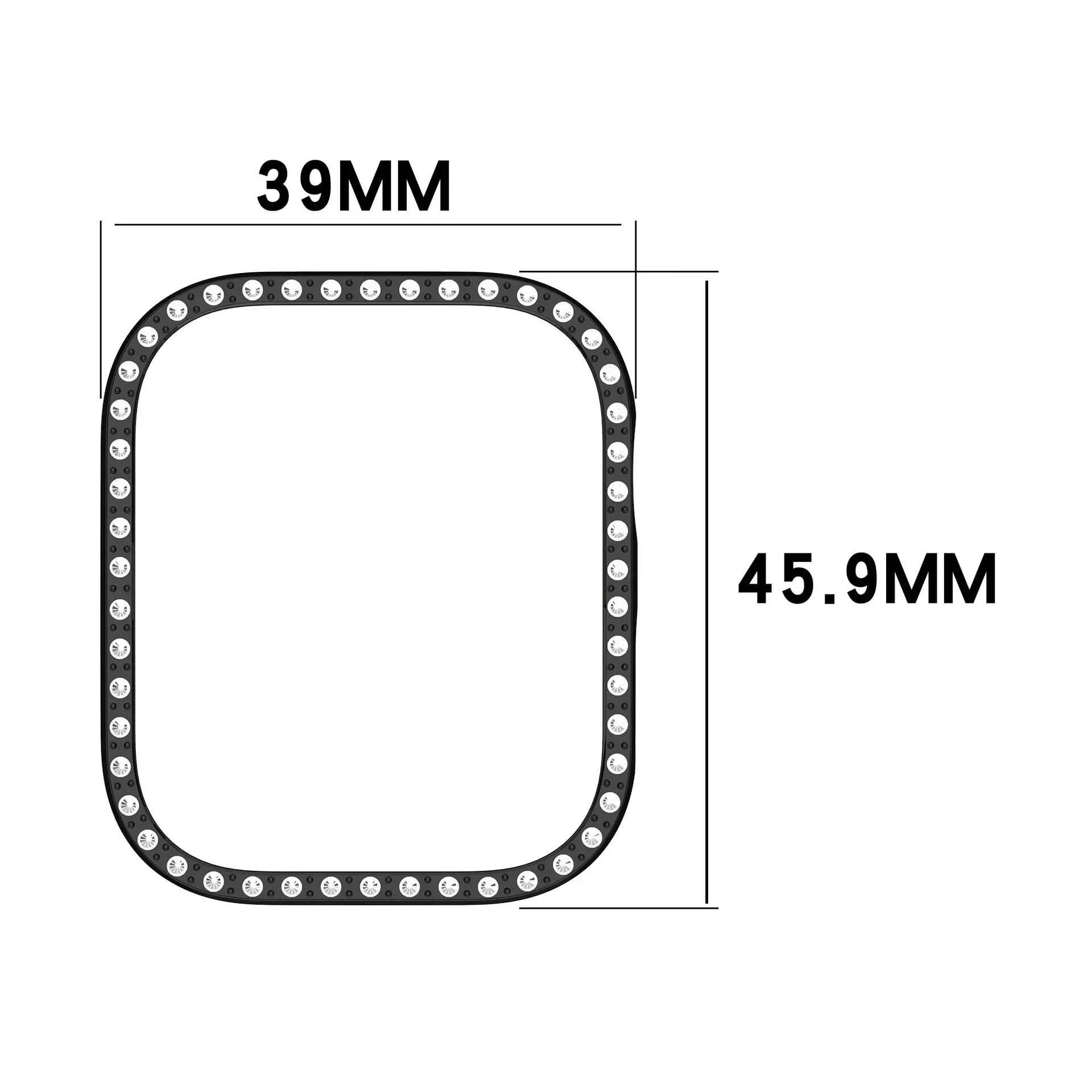 Custodia per PC Bling per Huawei Watch Fit 3 Fascia protettiva per cinturino per orologio con copertura protettiva per PC in cristallo di diamante a doppia fila