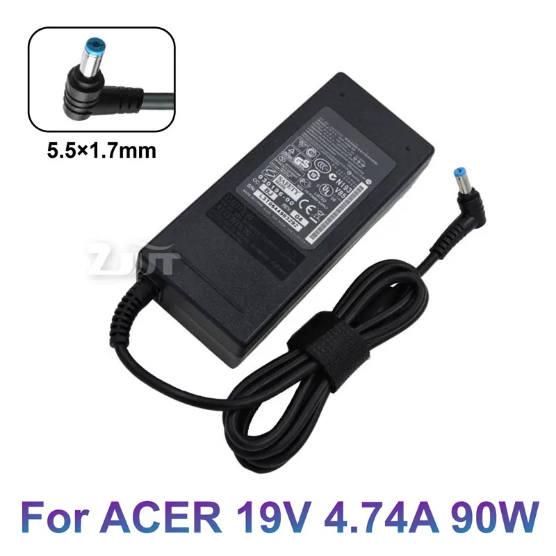 19V 4.74A 90W 5.5x1.7mm AC Laptop power Adapter Charger For ACER ASPIRE 4710G 4720Z 5750G 5755G 7110 9300 ADP090CD E5-572G-536W